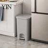 Hands Free Waste Container Slim Trash Can, with Pedal Step Design, Touchless Odor Proof Wastebasket, Bathroom Bin Garbage Narrow Basket, for