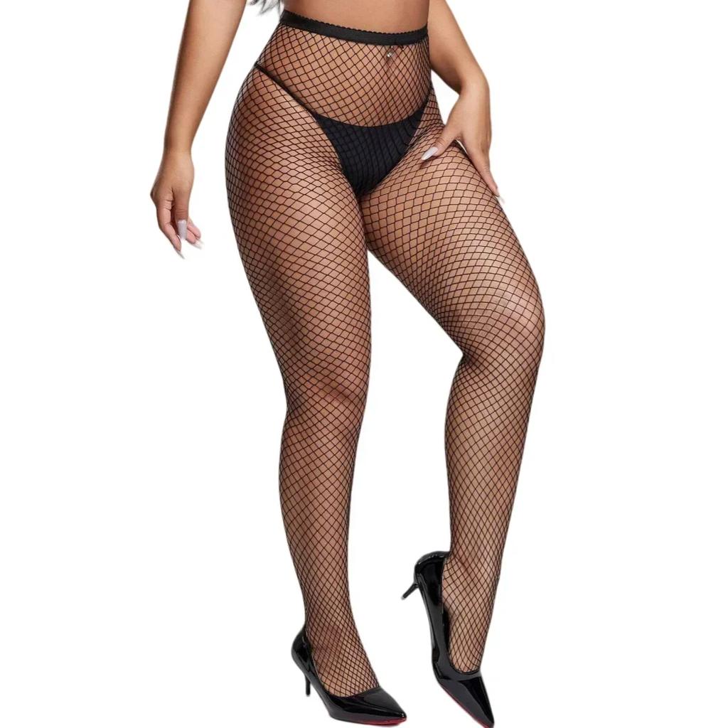 Fashion Sexy Thin Body Shaping Black 15D Pantyhose High Waist Stretchy Tights Girls Stockings For Curvy Women Plus Big Size Xxxl