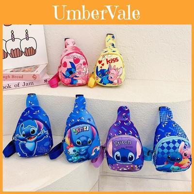Stitch Kids Chest Bag Cartoon Nylon Small Crossbody For Toddler Daycare