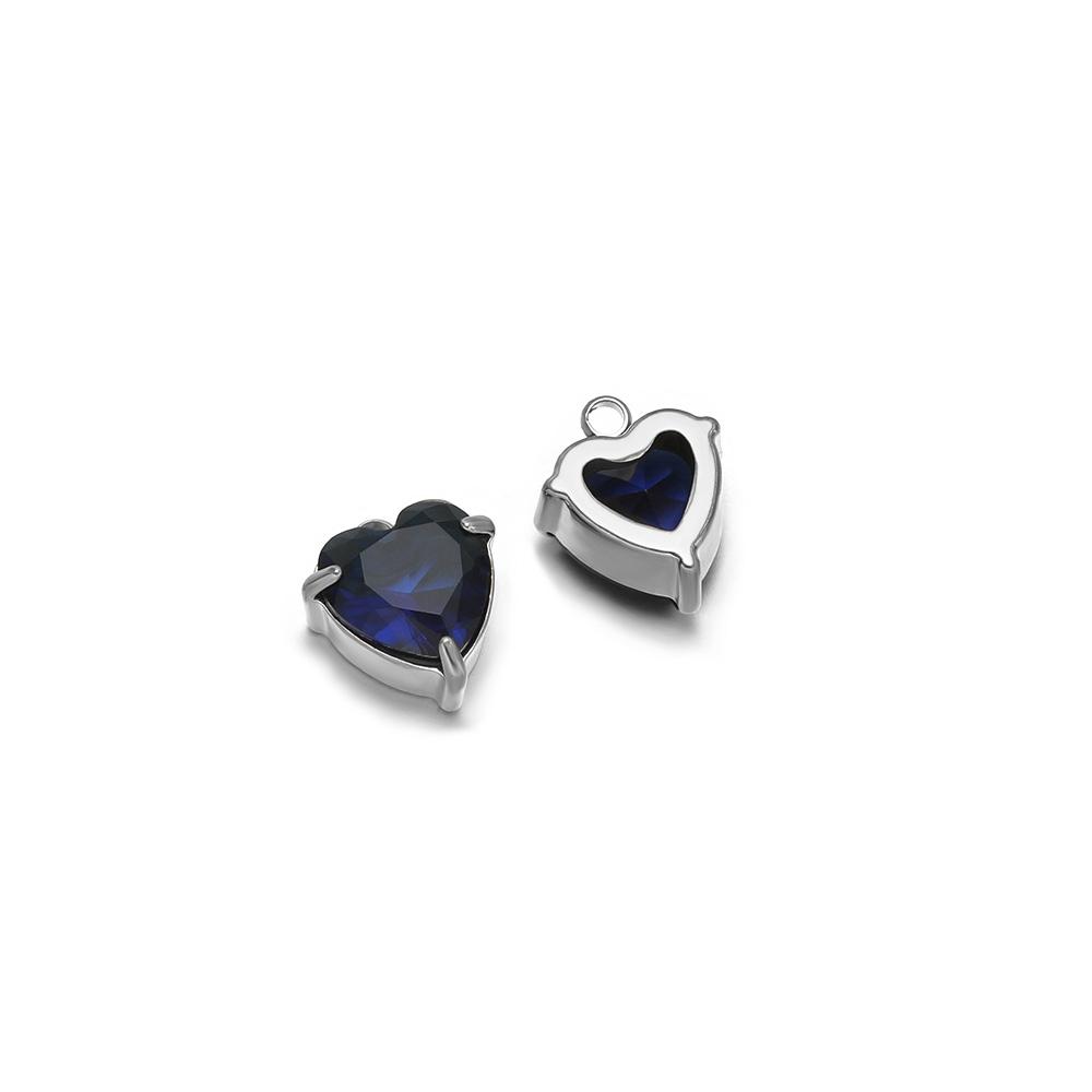 5pcs Stainless Steel 10mm Heart Zirconia Charms for DIY Jewelry Findings Necklace Pendants Bracelet Accessories Earrings Making