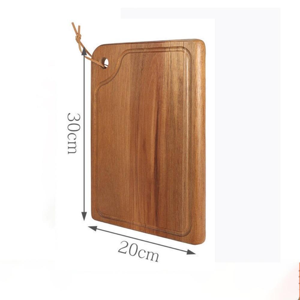 New Double-sided Use Wooden Cutting Board Portable Hanging Hole Fruit Cutting Board Durable Chopping Board Kitchen Tools