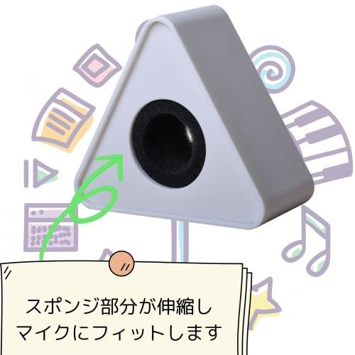 S.T.S.G Microphone Flag, Microphone Clip for Interviews, Logos, Advertising, News, and News Mics, Simple Installation (White, Triangle)