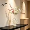 Living Room Table Ornament Modern Twisted Flower Vase 3D Printed Decorative PLA Eco Friendly Vase Artistic Centerpiece for Flowers Artificial Plants