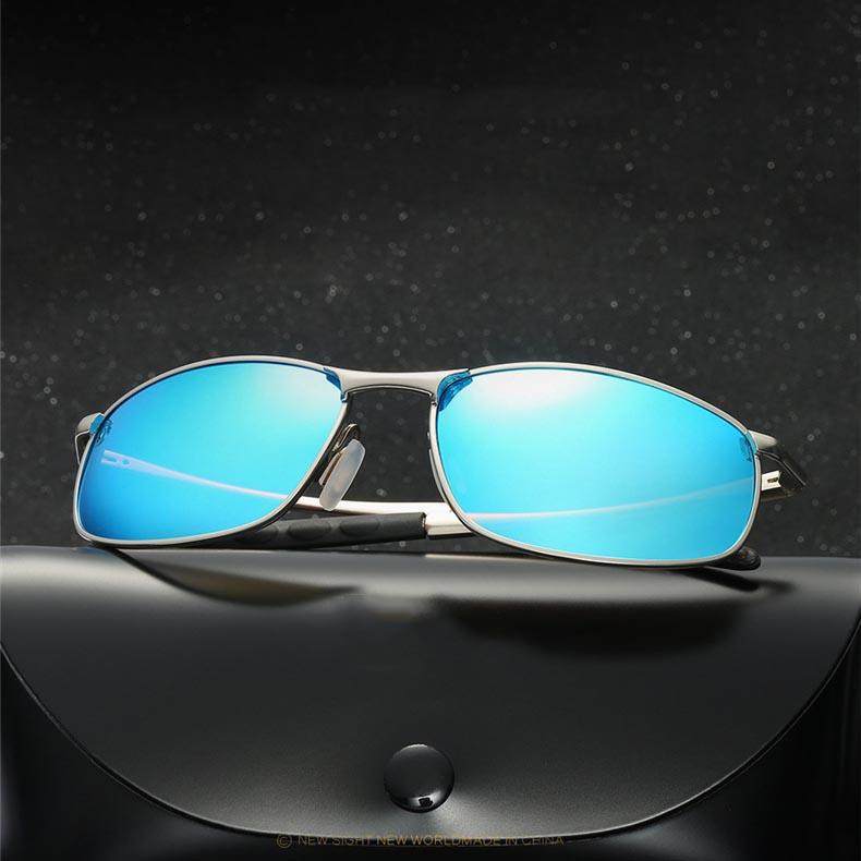 Sunglasses Square Men Vintage Polarized Brand Designer Classic Shades Sun Glasses Driving