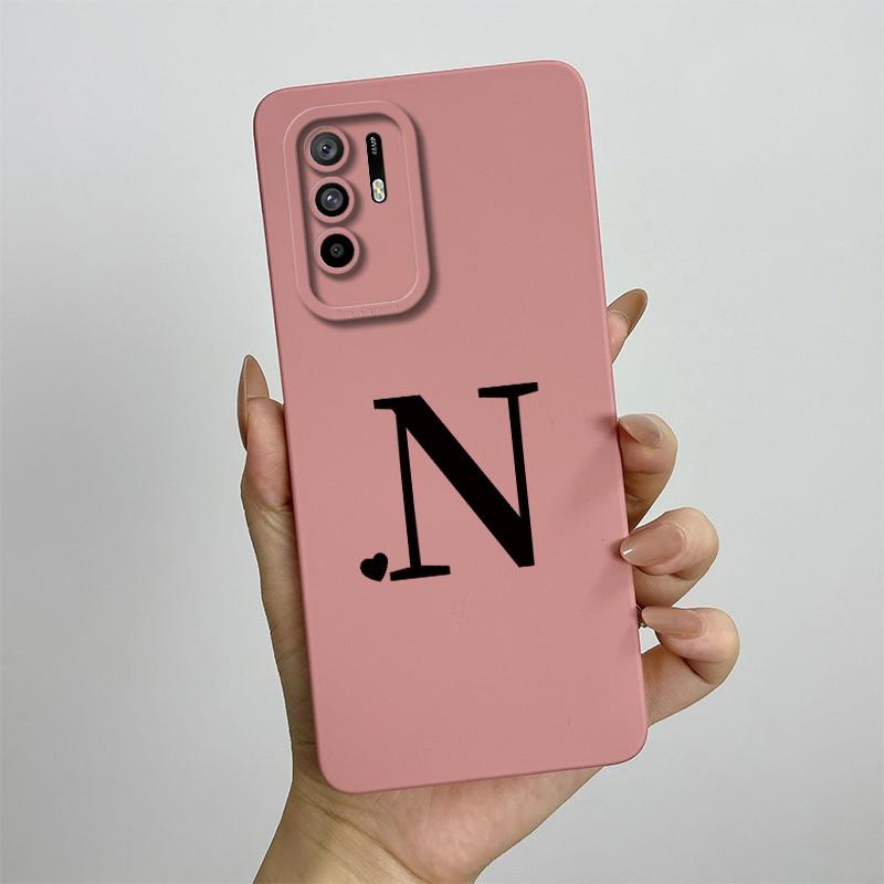 For oppo A94 5G Case OPPO Reno5z Reno 5z F19 Pro Plus Cute Letters Square Phone Case CPH2211 CPH2211 Shockproof Back Cover case