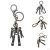 Punk Skeleton Skull Key Chain Keychain Spring Snap Hook Ring Gift
