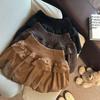 High-Waisted Fluffy Velvet Cake Skirt - Autumn/Winter Women's Fashion
