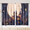 2 Stück - Halloween - Bedruckter Vorhang - Polyestermaterial - geeignet für Schlafzimmer, Wohnzimmer, Arbeitszimmer privater Vorhang