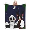 Custom 99 Nights In The Forest Blanket Survival Horror Games Plush Vintage Breathable Throw Blankets For Home Textile Decor