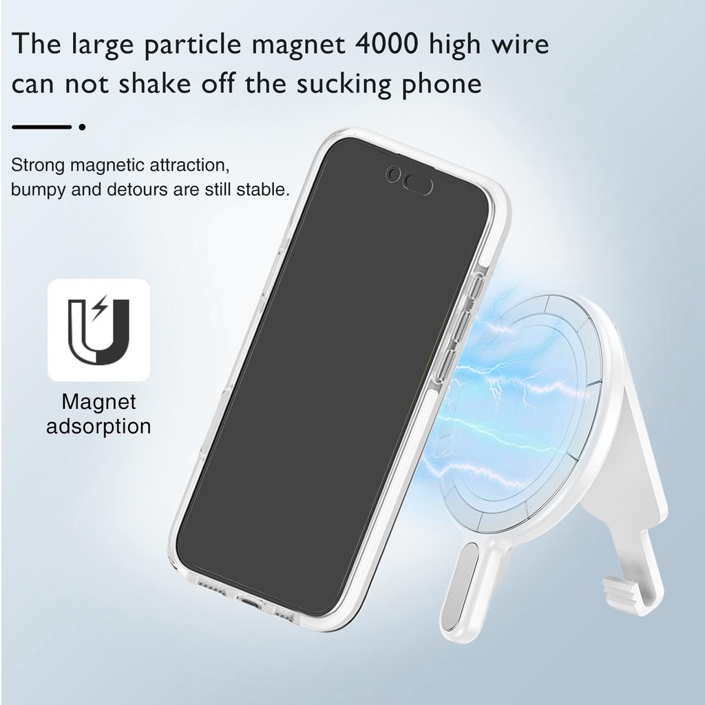 Magnetic Phone Mount Stand Multi-Functional Holder Anti-Drop for Belt Clip/Desktop/Computer Clip