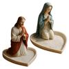 Virgin Mary Rosary Holder Resin Prayer Our Lady Jewelry Holder Spiritual Religious Gift Catholic Devotional Tabletop Jewelry Tray