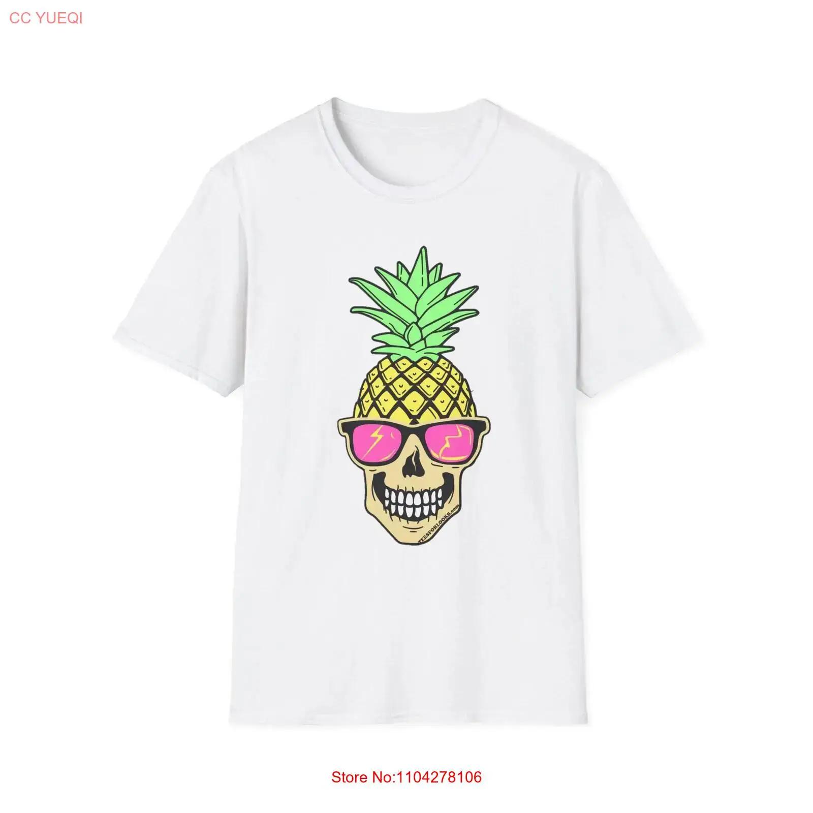 

Pineapple Skull T Shirt Softstyle vintage Washed Stylish Soft homme designer clothes Versatile Slightly Top For Everyday Wear 5XL різнокольоровий