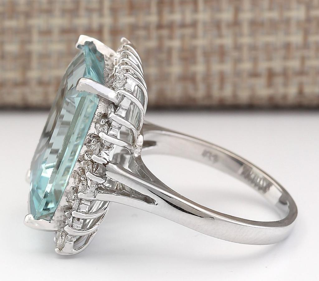Ring Inlaid With Lake Blue Zircon Ring Jewelry Copper Jewelry