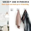 Heavy Duty Stainless Steel Adhesive Towel Hook Hanger Silver Sticky Hooks for Bathroom Kitchen Storage Holder