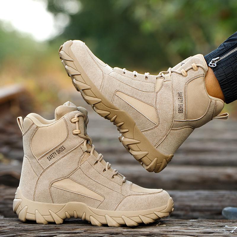 Safety Shoes Men Anti-smash Anti-puncture Work Shoes Fashion Men Sport Shoes Wear-resisting Indestructible Shoes for Manufacture