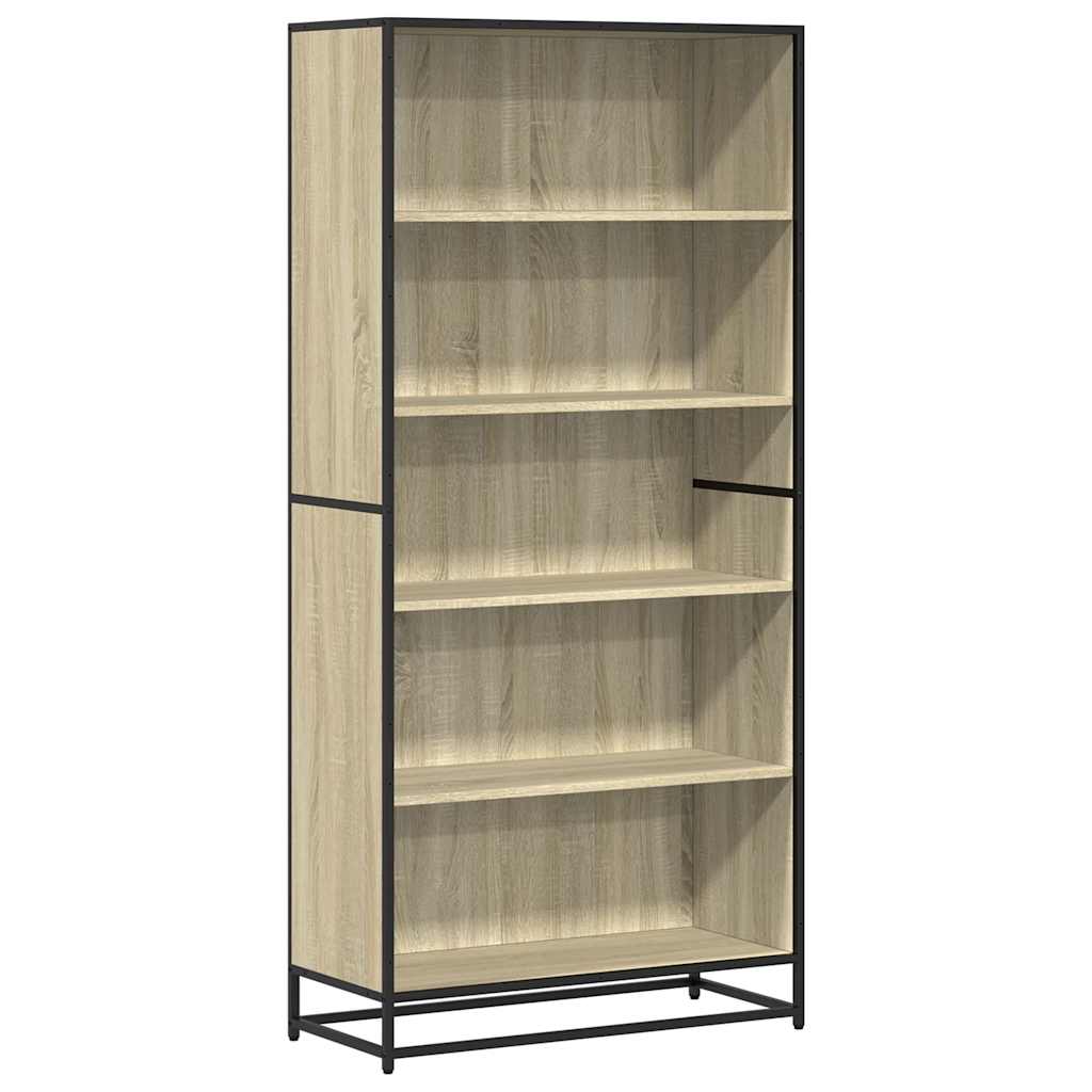 Bookshelf Sonoma Oak Finish 80.5 x 35 x 170.5 cm Engineered Wood