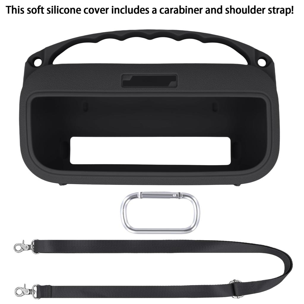 co2CREA Compatible Bose SoundLink Flex2 Portable Speaker LE (2nd Generation)/SoundLink Flex Portable Wireless Speaker Silicone Case, Black (Case Only)