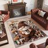 Gnome Theme Crystal Velvet Rug Personalized Custom Name Text Soft Floor Mat Home Decor