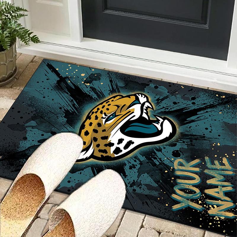 Custom NameJaguars Team Spirit Carpet, Indoor Rug, Chair Rug, Living Rooms, Doormat Made From Polyester Home Decor Birthday Christmas Gifts
