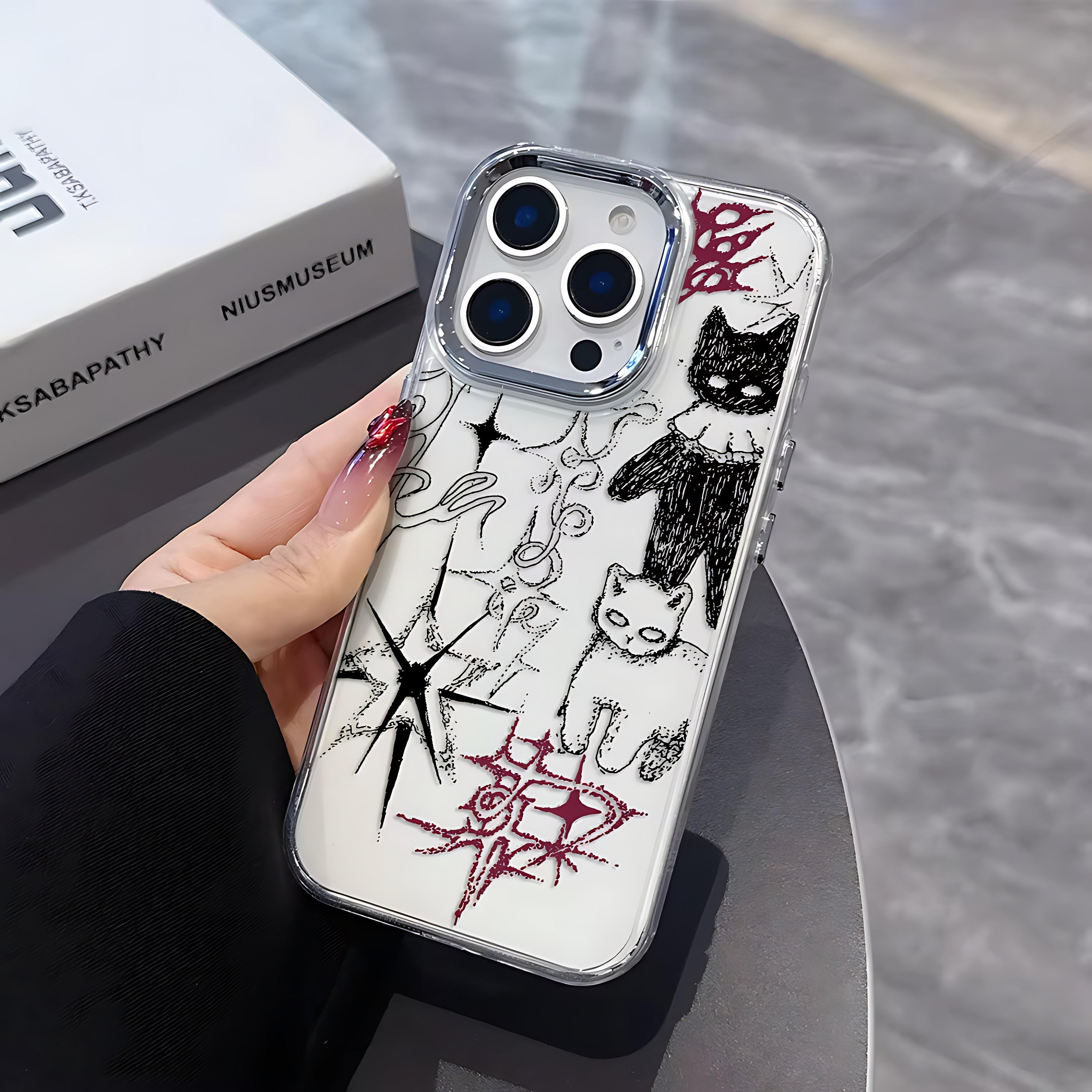 

Черный кот Эскиз Котёнок Чехол для телефона для Samsung Galaxy A57 A56 A36 A26 A06 A55 A35 A54 A34 A25 A24 A15 A14 A05 A73 A53 A33 4G 5G Samsung A16 5G