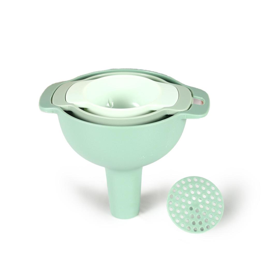 Multi-functional 4-in-1 Kitchen Funnel Set with Oil Pouring, Liquid Dispensing, and Filter Features