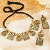 Oxidised  Handcrafted Stone Studded Necklace Set For Women and Girls – Perfect for Weddings and Special Occasions