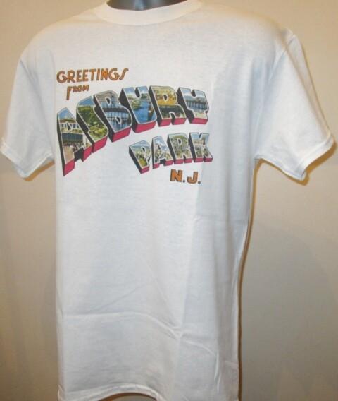 Bruce Springsteen Inspired Greetings From Asbury Park NJ T-shirt Rock Music T241 M