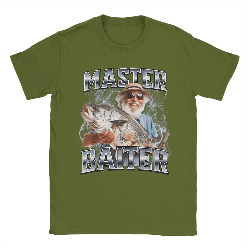 Oversized T Shirt Summer Master Baiter Fishing T-Shirts  Cotton Tshirt for Men's Y2K Classic Big Size Short Sleeve Clothes