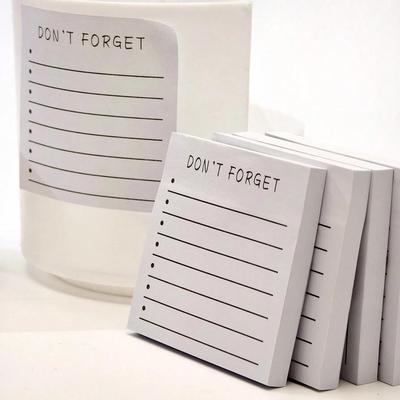 1pcs Mini Memo Pad, Basic Line 80 Sheets Sticky Notes Portable Size Self-adhesive Notepad Weekly Plan Checklist