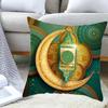 Ramadan Pillow Case Ramadan Cushion Cover Moon Printing Throw Pillow Covers Islamic Home Decoration