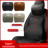 Customizable Mazda Leather Lumbar Support & Neck Pillow Set for Cars—Memory Foam, Cowhide, with Option to Add Logo