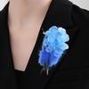 Waterproof Feather Corsage Pin Synthetic Fabric Texture Quick Attach Clip Perfect for Outdoor Weddings Business Occasion