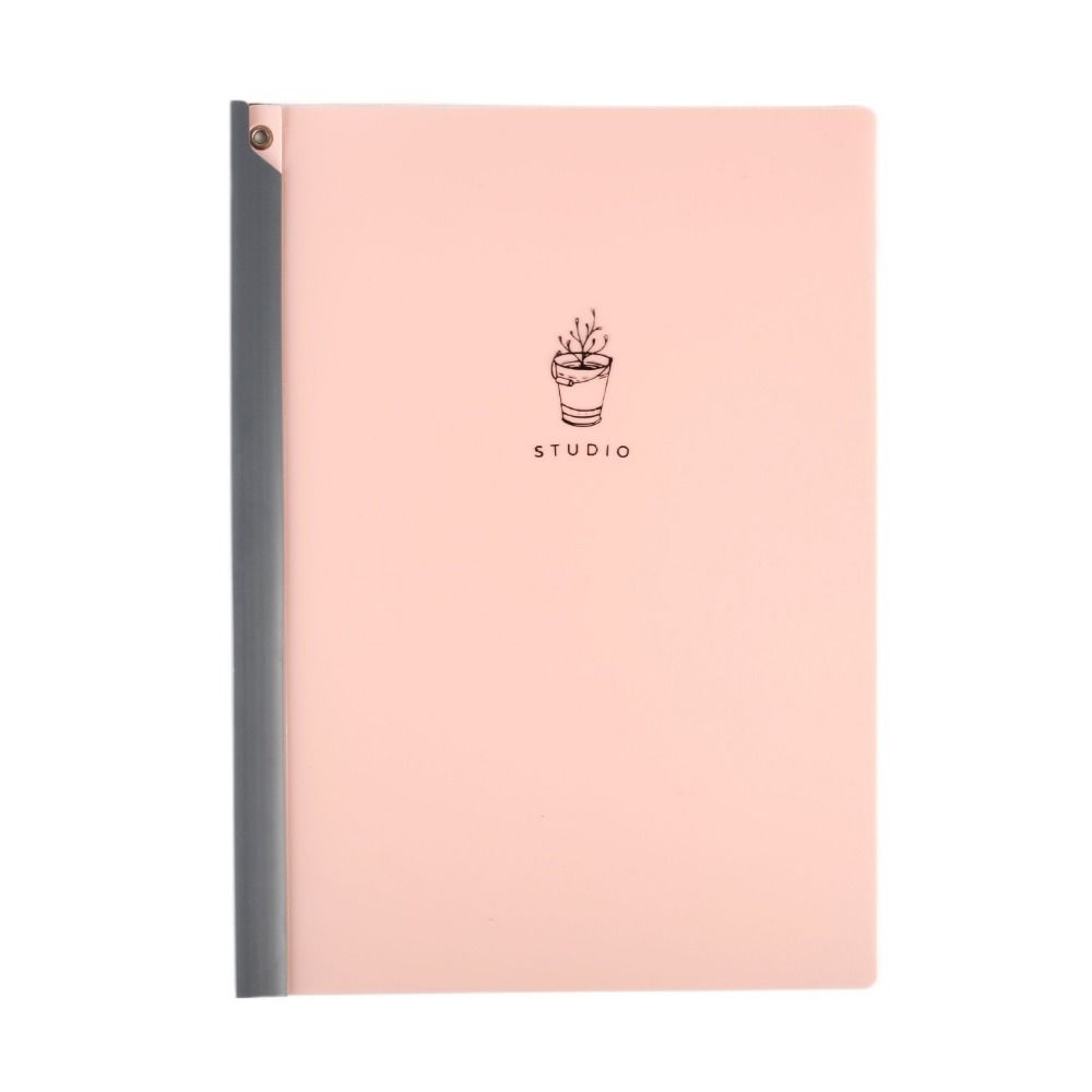 

Папка-клип с большим объемом формата А4 на стержневом креплении, вращение на 90°, для хранения контрольных работ для студентов и учителей розовый