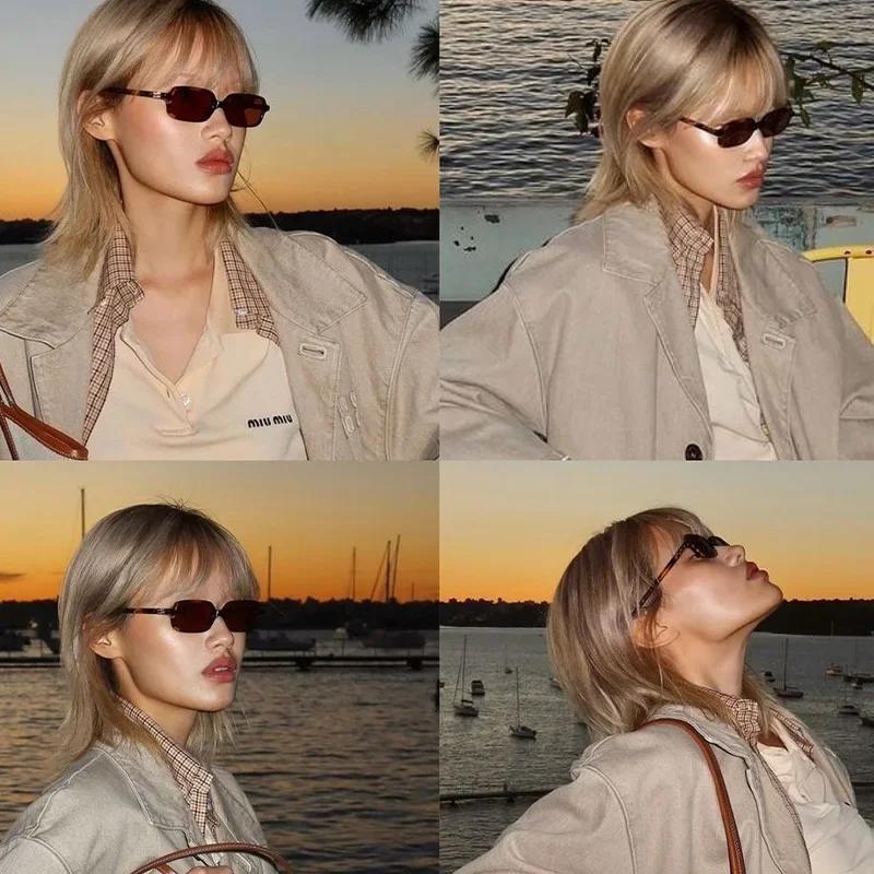 Rectangle Sunglasses Women Vintage  Designer Sun Glasses Small Frames Shades Retro Ladies Cateye Sunglass UV400