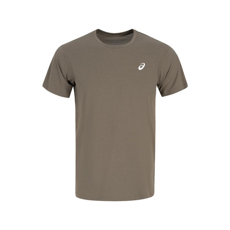Asics Sports Lifestyle Series Moisture Wicking Quick Dry Running Short Sleeve T-Shirt Men Tops Dark-Brown 2031F138-250