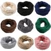 Cachecol Quente de Inverno Para Mulheres À Prova de Vento Elegante Cor Sólida Cachecóis Para Clima Frio Quente Malha Inverno Cachecóis de Laço Circular