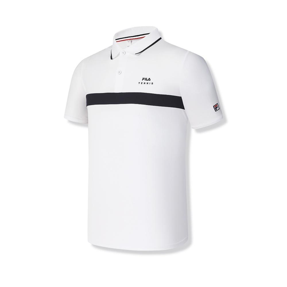 New FILA Athletics Tennis Polo Shirt Men's Jade White WT A11M523110F-WT