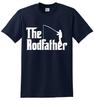 The Rodfather TShirtFunny Fishing FisherUnisex Fish Fun Party Joke crap Top Tee