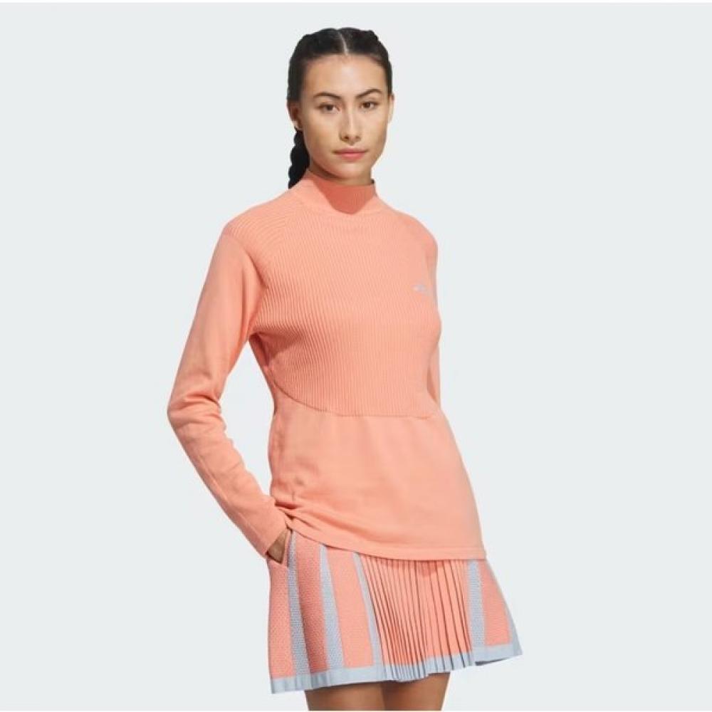 Adidas Golf Women S Argyle Pattern Knit veSt enSemble Sweater Hz6117 Wonder Clay