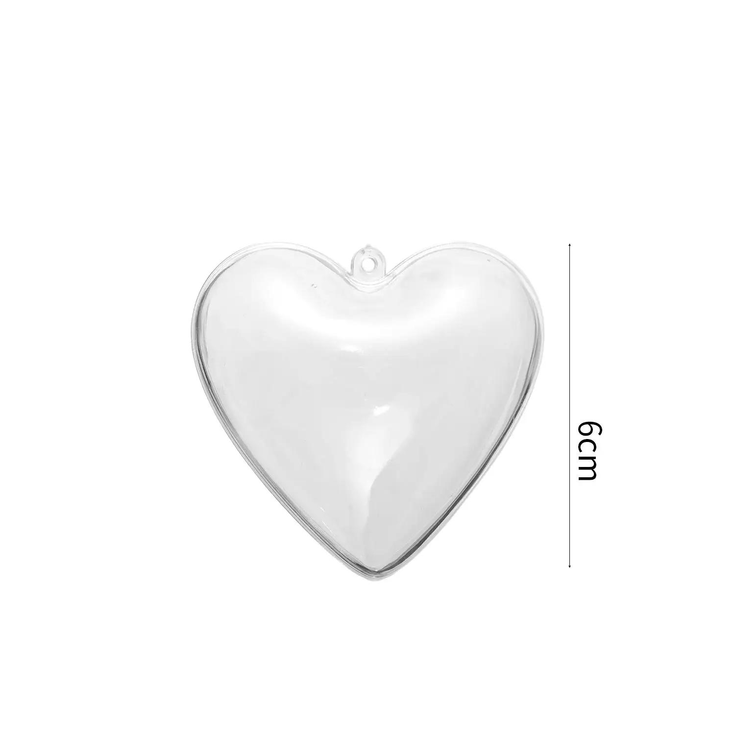 

6/7/8/10/12cm Acrylic Plastic Heart Shape Balls Transparent Hanging Pendents Ornament Valentine s Day Wedding Party Gifts 1pc