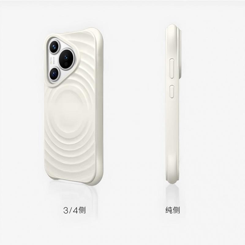 Applicable to Huawei Pura11Pro mobile phone case Mate11 ripple liquid silicone magnetic suction P11 all-inclusive 11 anti-drop cover
