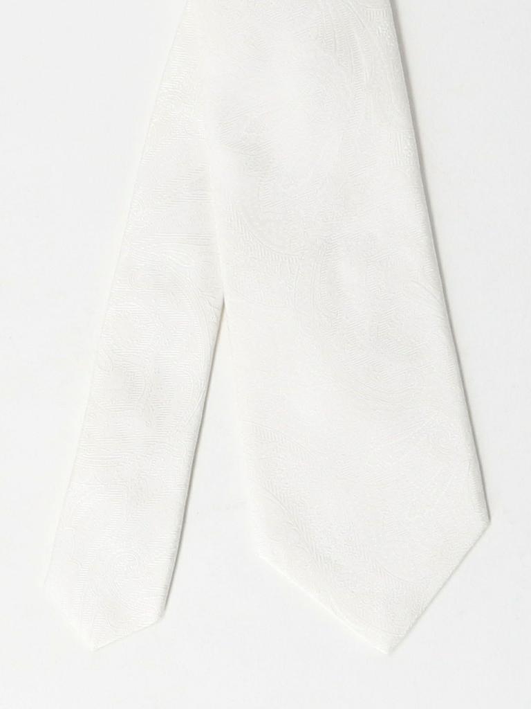 United Arrows Green Label Relaxing Silk Formal Paisley Necktie, 8.0cm, 31346992806 0100, White (01), Free Shipping