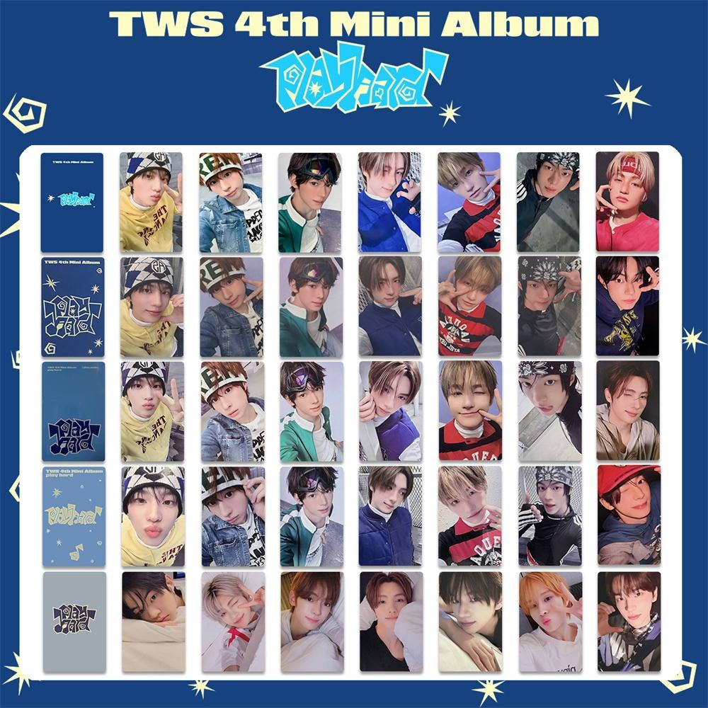 TWS Das 4. Mimi Album K4 Karte PLAY HARD Glückskarte Einzelne Fotokarten SHINYU DOHOON YOUNGJAE HANJIN JIHOON KYUNGMIN Selfie-Karten