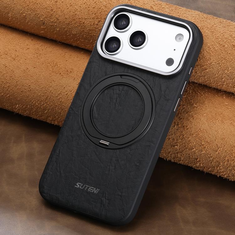 Suteni G9 Rock Texture Magnetic Holder Phone Case