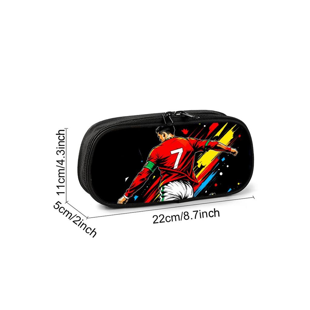 Vendite Calde Appassionato di Sport Graffiti Calcio Astuccio Stratificato Per Ragazzo/Ragazze Migliori Regali Sacchetto Portapenne Piatto Cartoon 2D Materiale Scolastico