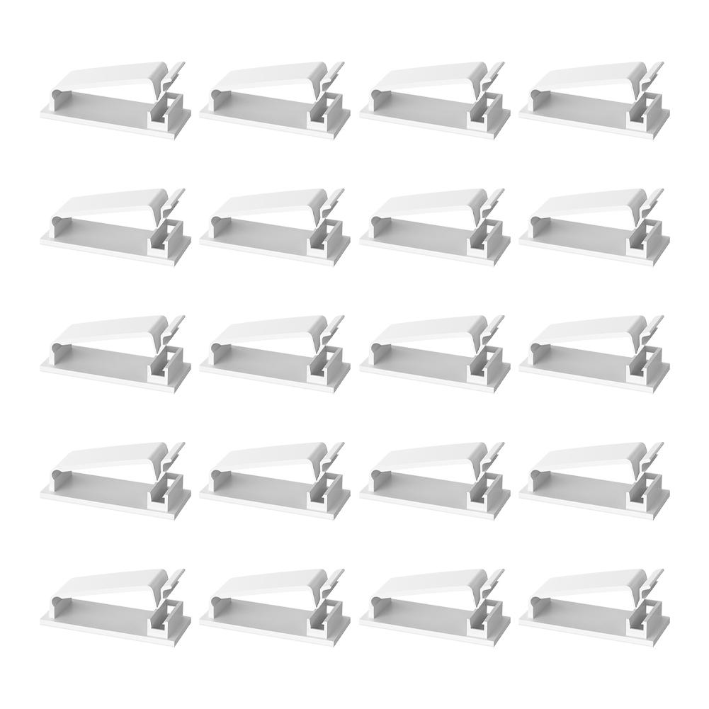 Home Cable Organizers Cable Clips 20 Piece Cable Holders Cable Organizer Easy Installation Enhanced Aesthetics белый