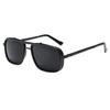 New Fashion Double Beam Polarized Men'S Sunglasses Retro Neutral Driving With Thick Edges Uv400 Sunscreen Sunglasses