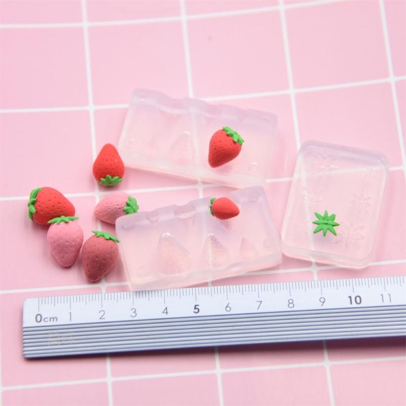 Flexible Silicone Mini Strawberry Mold For DIY Resin Casting Crafting Tiny Decorations Handmade Jewelry And Craft Items