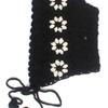 Universal Chemistry Point Flower Black Knit Bonnet Hat Bonnet Hat