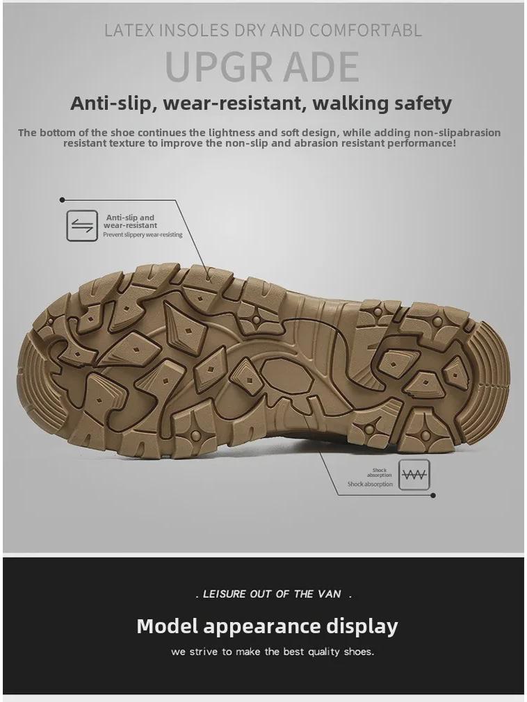 Sapatos de Caminhada Masculinos Respiráveis Antiderrapantes 2025 para Primavera e Outono